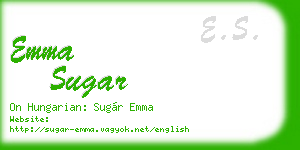 emma sugar business card